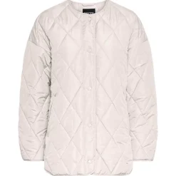 Pieces PCStella Quilted Jacket Noos Silver Gray