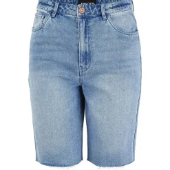 PIECES PCVIA HW MOM SHORTS BLÅ