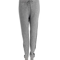 ROSAS L-67 CASHMERE MERINO PANT WITH STRIPES GRÅ