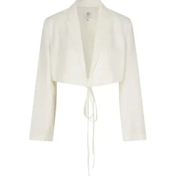 SECOND FEMALE LINO CROPPED BLAZER HVID