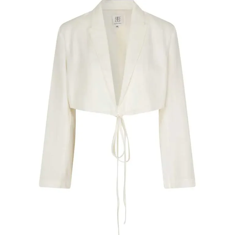 SECOND FEMALE LINO CROPPED BLAZER HVID