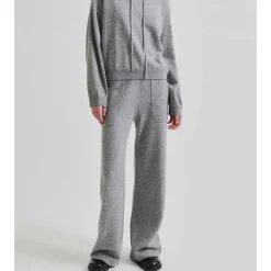 Second Female Lounge Knit Pant Grey Melange