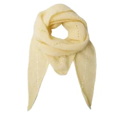 Black Colour BCDell Knitted Mini Scarf Pastel Yellow