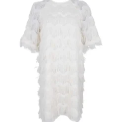 Black Colour BCGatsby Dress Off White